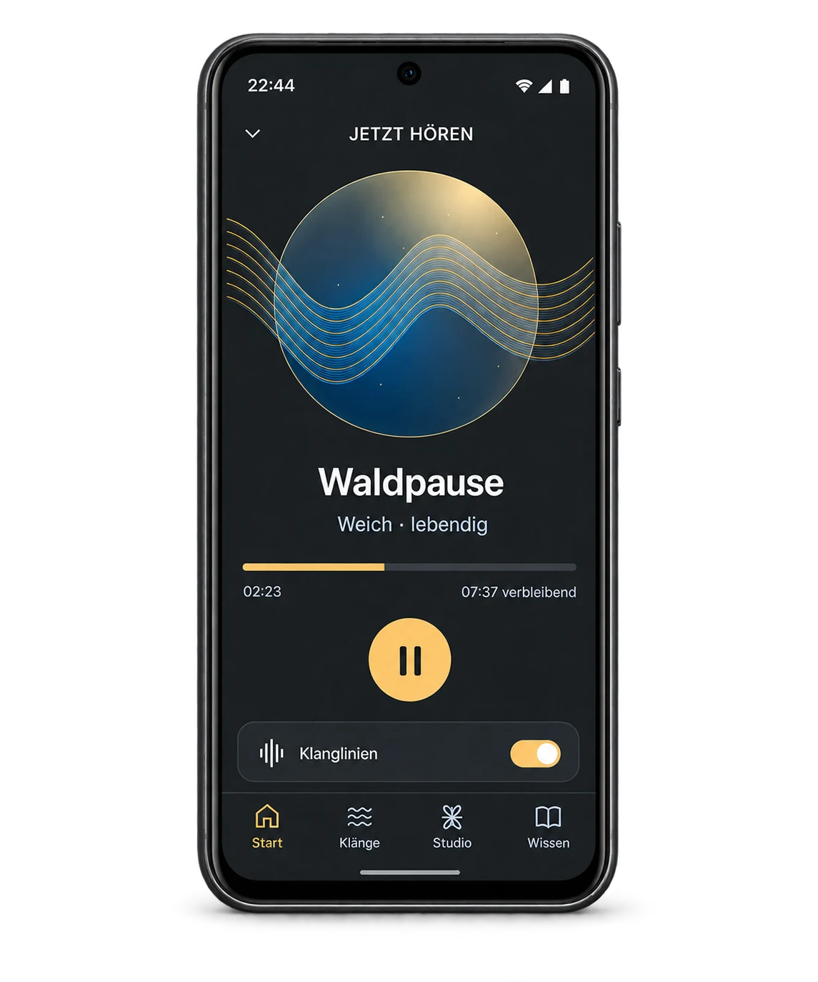 Android: nativer Player im dunklen Design