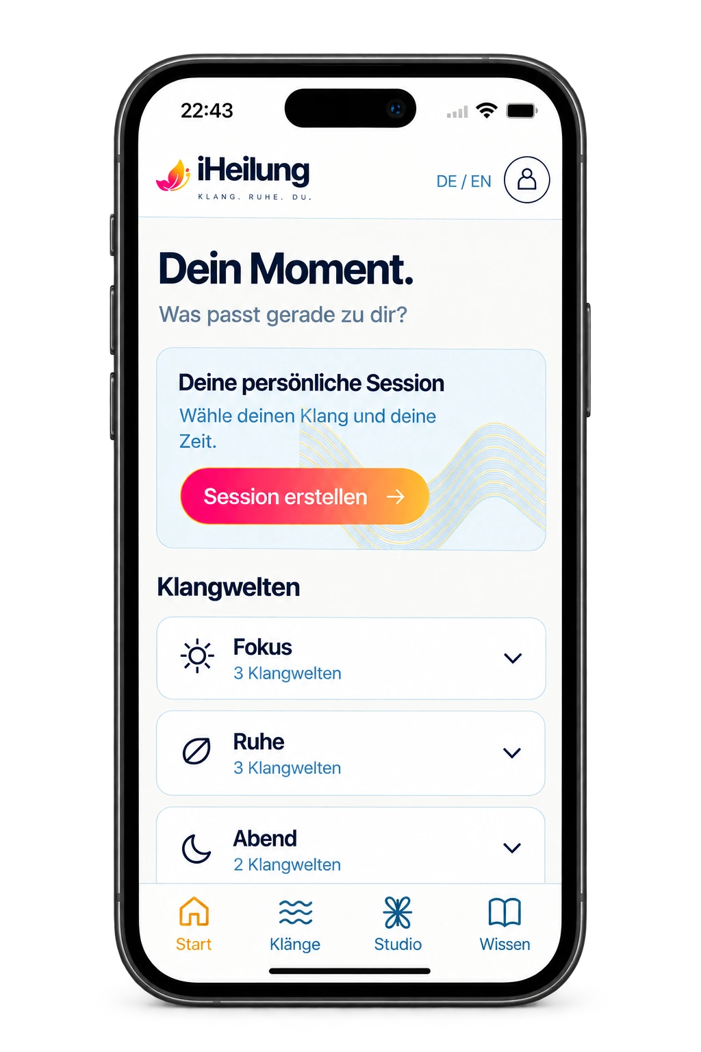 iPhone: Übersicht der nativen App im hellen Design